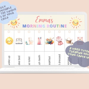 Editable Routine Flip Chart | Kids Daily Routine | Morning Routine ...