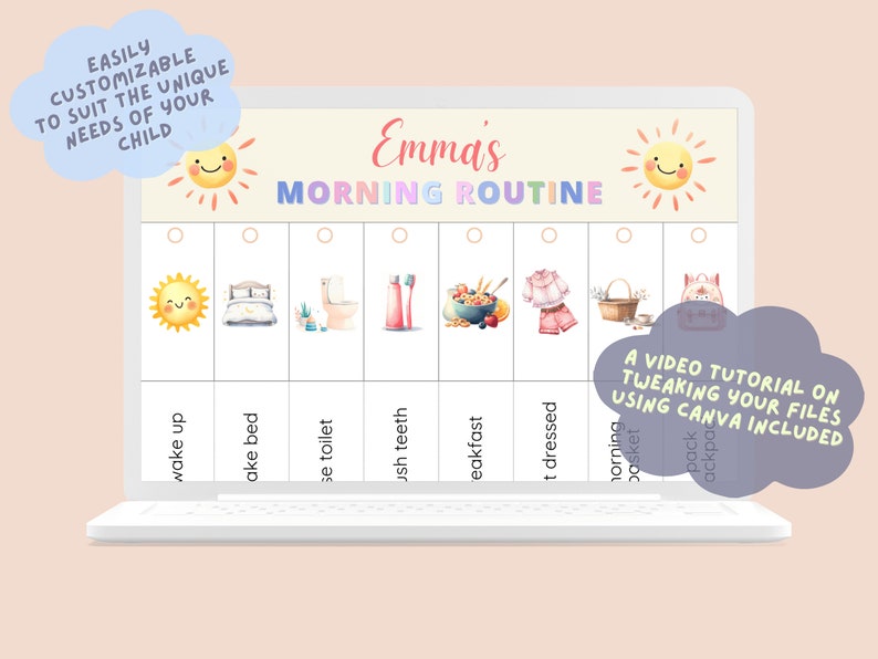 Nursery Printable Activities | Editable Routine Flip Chart | Kids Daily Routine | Morning Routine | Bedtime Routine |  Visual Schedule | |Toddler Planner | Toddler Schedule | Toddler Checklist | Preschool Schedule |