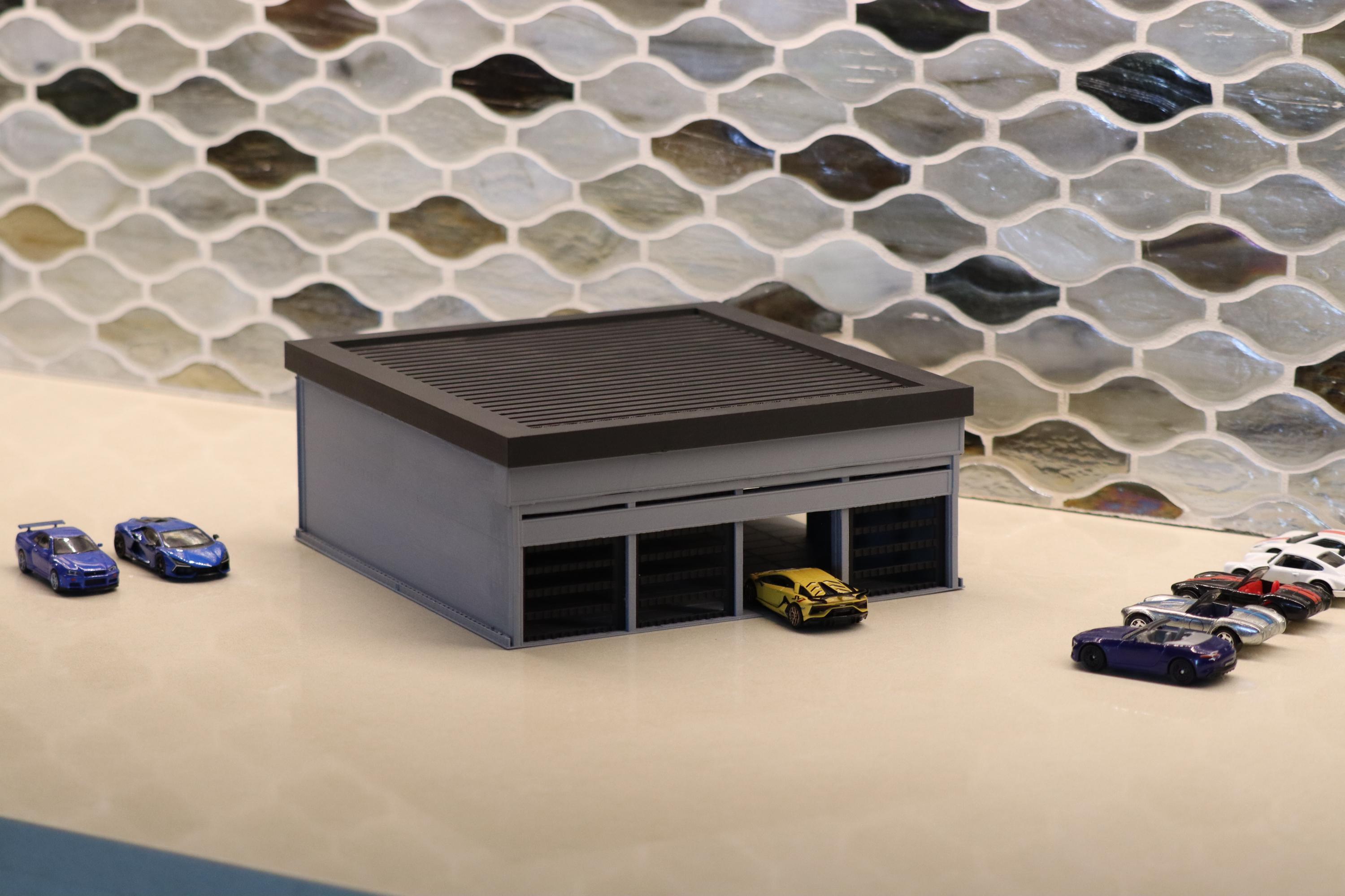 1:64 Scale 3D Printed Car Warehouse Diorama - Mini GT & Hot Wheels