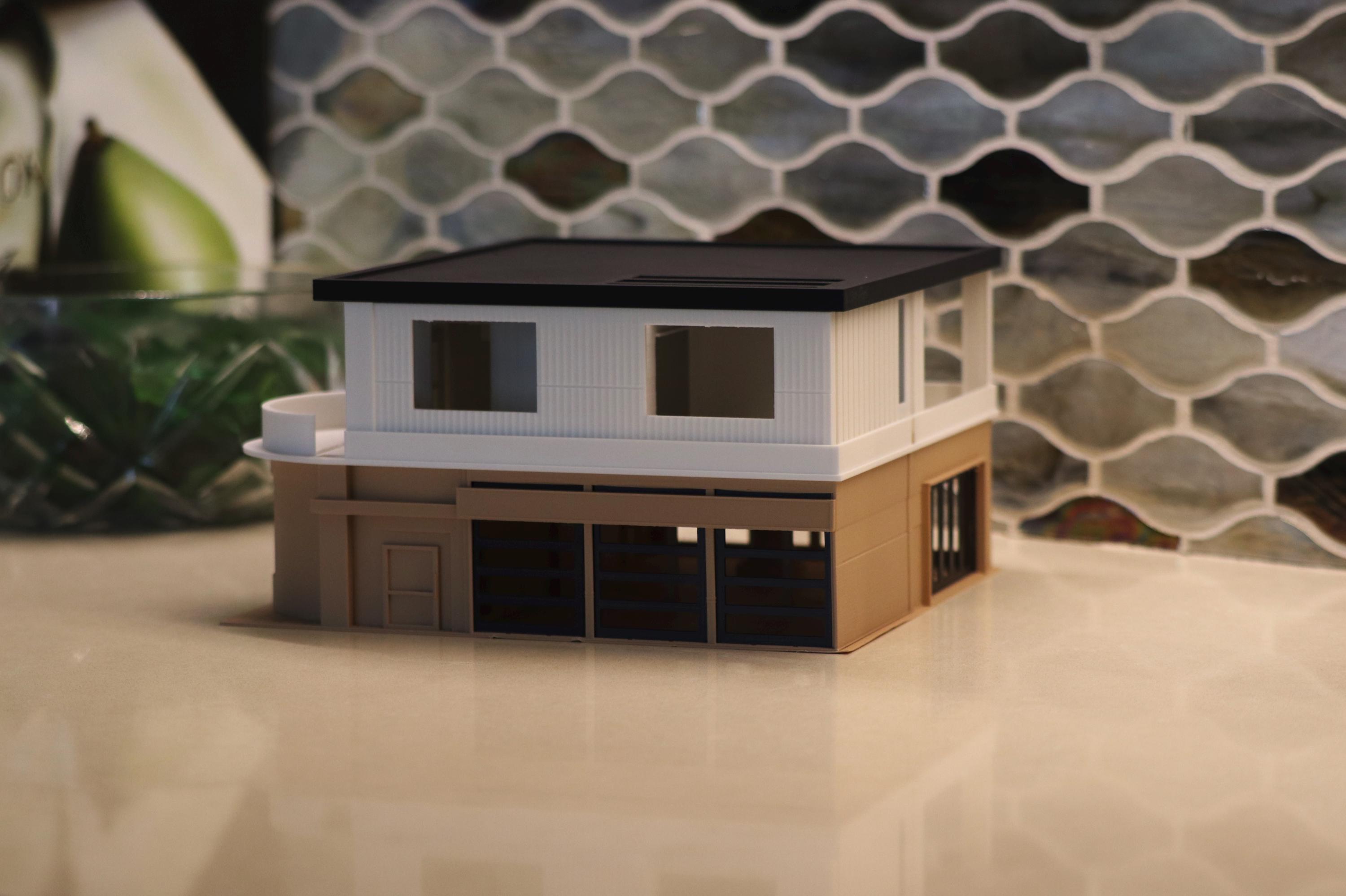 1:64スケールのモダンなマンションジオラマハウス、おもちゃの車