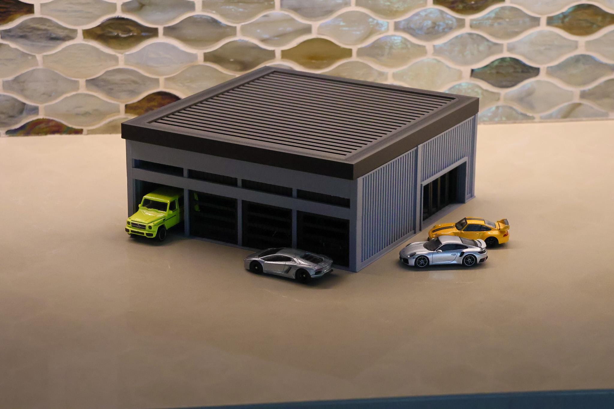 ☆ 1/64 Garage 1/64 Car Garage Model Japanese Building Parking Lot Scene
