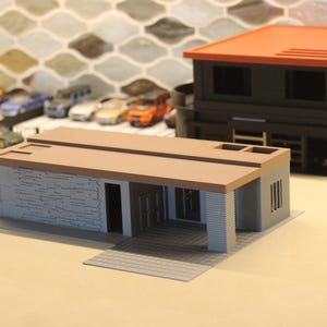 Modern house display for 1/64 car diorama