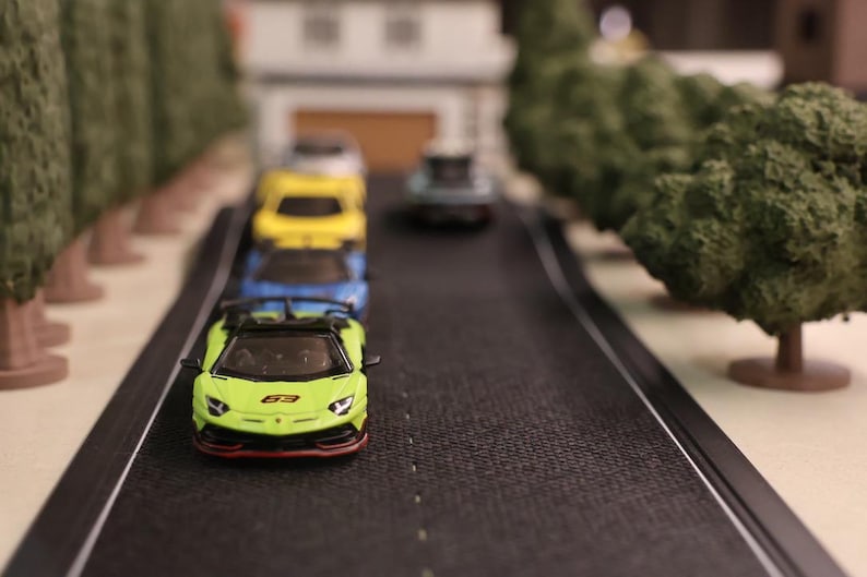1:64 Scale Road Tile Set, Modular 3D Printed Streets for Diecast Cars ...