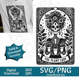 The Plant Lady Tarot Card SVG PNG, Engraçado, Espiritual, Design de Sublimação, Celestial, Sarcástico, Download, Tarot Card Svg, Gravação a laser