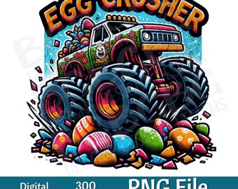 Egg Crusher PNG Sublimation Design, Easter Png, Easter Egg Png, Happy Easter Png, kids Easter png, Easter truck png, Sublimate Designs,