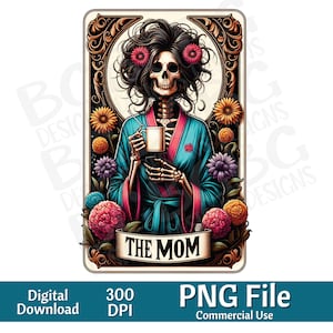 La Mamá Tarot Card SVG PNG , Divertido, Espiritual, Diseño de Sublimación, Celestial, Sarcástico, Descargar, Tarot Card Svg, Grabado láser