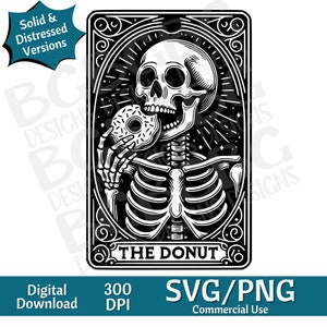 De Donut Tarot Card SVG PNG, grappig, spiritueel, sublimatie ontwerp, hemels, sarcastisch, download, Tarot Card Svg, lasergravure