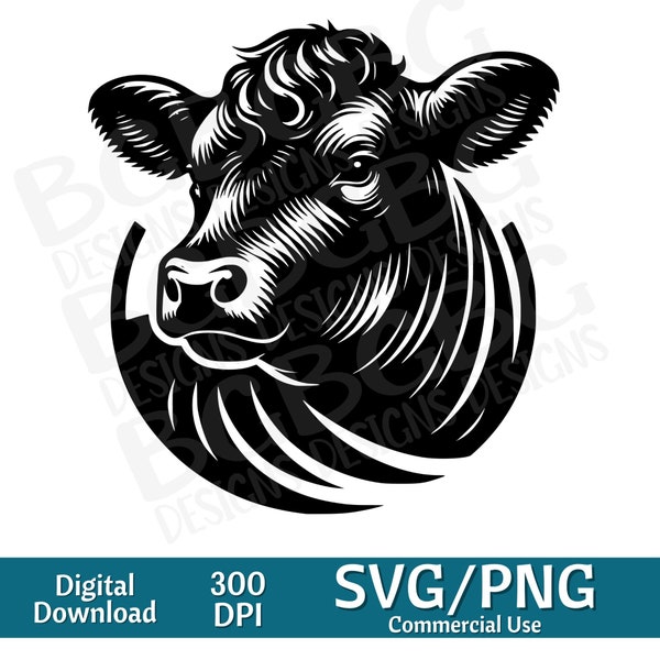 Black Angus SVG, Animal clipart, cute animal, Farm, vector graphic, laser engraver,   Cow Bundle, silhouette,