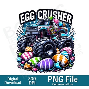 Eierbrecher PNG Sublimationsdesign, Ostern Png, Osterei Png, Frohe Ostern Png, Kinder Ostern Png, Ostern LKW Png, Sublimationsentwürfe,