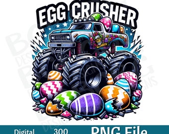 Egg Crusher PNG Sublimation Design, Easter Png, Easter Egg Png, Happy Easter Png, kids Easter png, Easter truck png, Sublimate Designs,