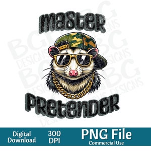 Opossum Master Pretender PNG, Opossum Head PNG, Opossum Clipart, Opossum Svg, illustration vectorielle, graveur laser, cnc, Clip art