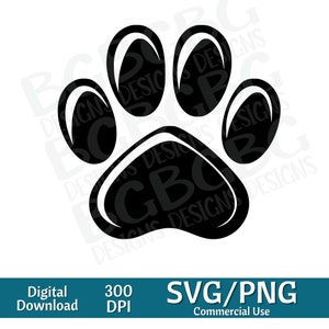 Hond poot Svg Vector, Hond Paw voor Cricut, Silhouet, Animal Print Hond Svg Paw Print Cut File, Animal Print Svg Dog Paw SVG, Hond Svg, Paw Svg
