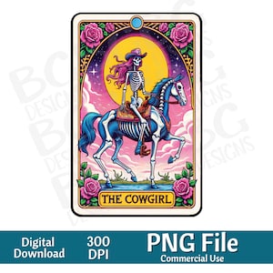 La Carta del Tarot Vaquera PNG, Divertido, Espiritual, Diseño de Sublimación, Celestial, Sarcástico, Descargar, Carta del Tarot, Grabado láser