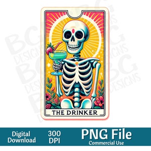 De Drinker Tarot Card PNG, Grappig, Spiritueel, Sublimatie Design, Hemels, Sarcastisch, Download, Tarot Card, Lasergravure