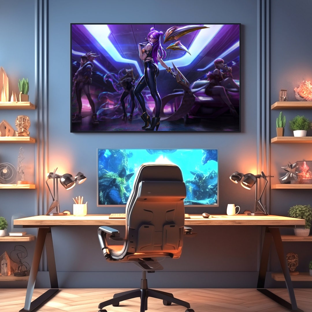 KDA Kai'sa Splash Art Print League of Legends Poster Etsy