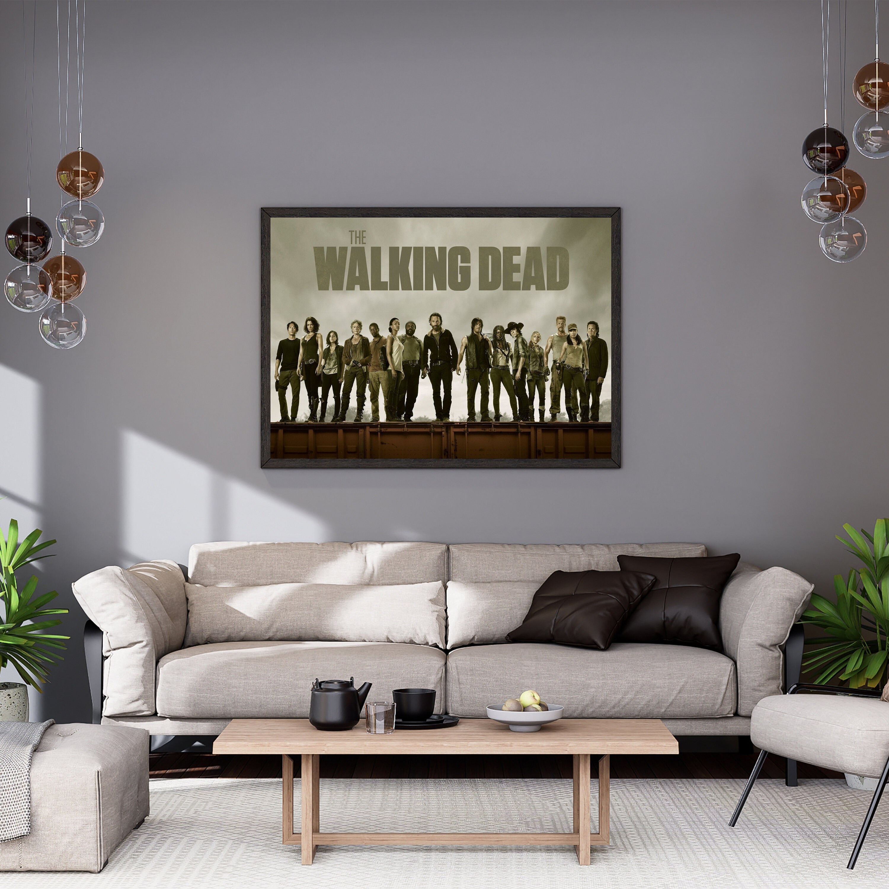 Classic TV Series Posters The Walking Dead Poster Metal Tin Sign,Retro  Poster Cafe Bar Living Room Bathroom Kitchen Home Art Wall Decoration  Plaque