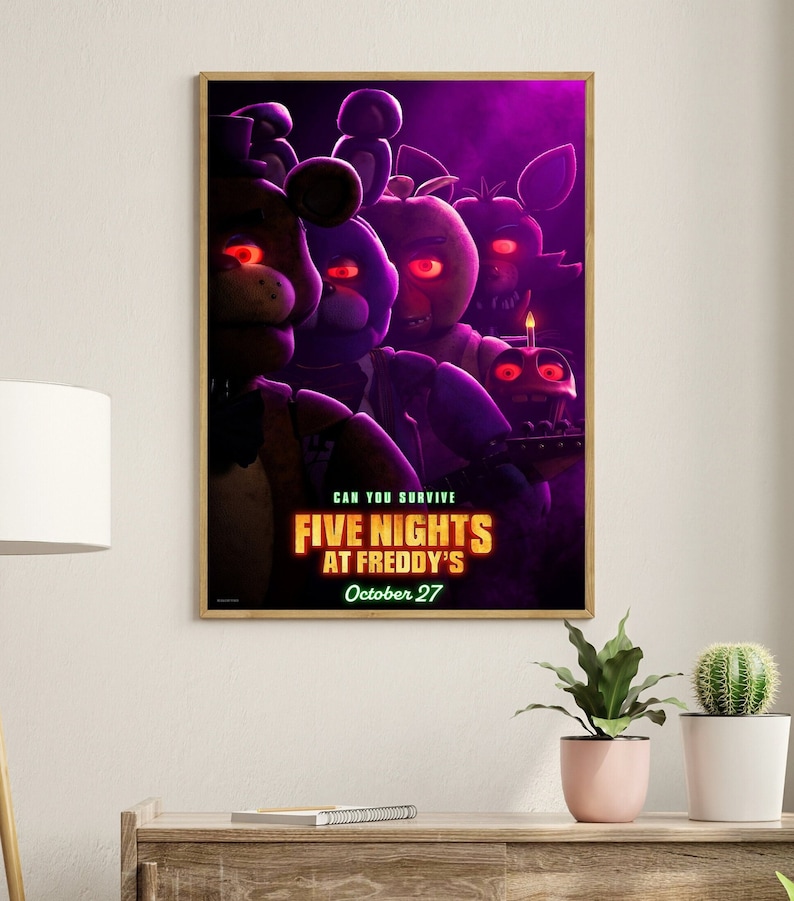 Five Nights at Freddy's Posters, FNAF Movie Print, FNAF Celebrate Game