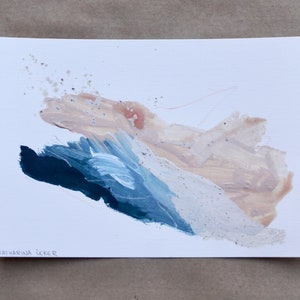 Original Kunstwerk A5 - Acryl auf Papier, handgemalt, boho Kunstwerk, Wohndekor, Kunstgeschenk, abstrakte Kunst, skandinavisch