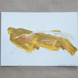 Œuvre d'art originale A5 - acrylique sur papier, peinte à la main, œuvre d'art boho, décoration de salon, cadeau d'art, art abstrait, décoration moderne