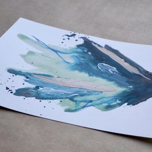 Original Kunstwerk A5 - Acryl auf Papier, Statement Kunstwerk, handgemalt, boho Kunstwerk, Wohndekor, Kunstgeschenk, abstrakte Kunst