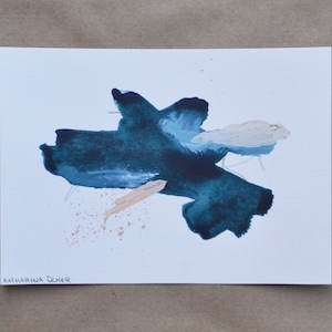 Œuvre originale A5 - acrylique sur papier, peinte à la main, œuvre d'art boho, décoration intérieure, cadeau d'art, art abstrait, décoration moderne