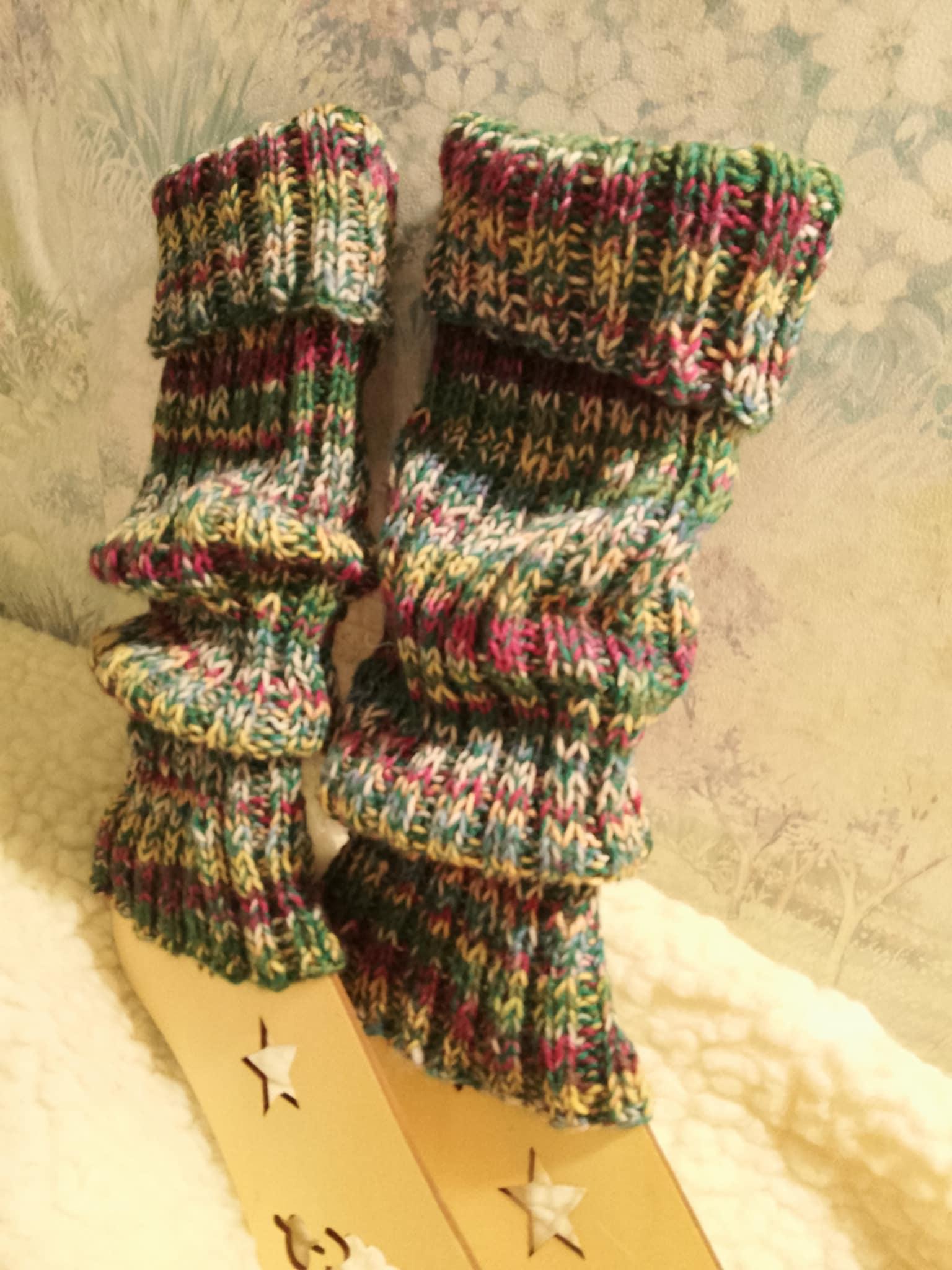 Legwarmers Made of Mixed Yarn or Wool and Cashmere