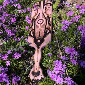 Wood Burned Flogging Paddle