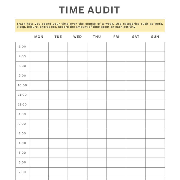 Time Management Planner Daily Audit Worksheets & Blocking for Effective Scheduling  Counselling Resources