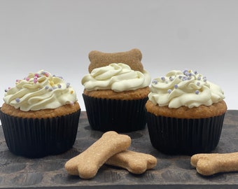 Dog Cake for Dog Birthday Party or Adoption, Homemade Dog Treat, Pupcakes, Natural Dog Birthday Cake, Baked Dog Treat, New Puppy treat