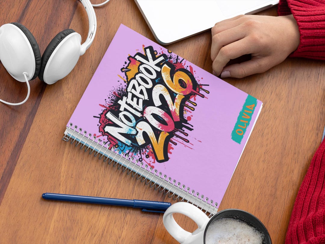 Personalized Graffiti Spiral Notebook: Lined Journal, Back to School - Etsy
