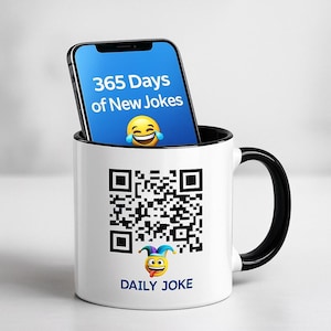 Daily Joke Mug – Verborgen QR-code, 365 nieuwe grappen