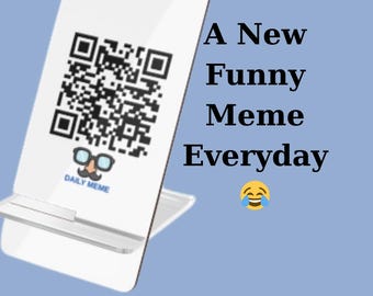 Funny Meme QR Code Phone Stand for Smartphones | Desktop Mobile Display Stand