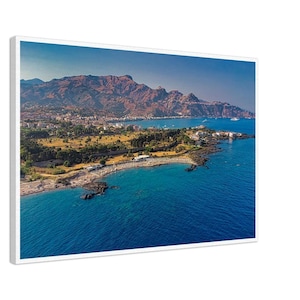 Sicily Beach Aerial Wall Art Print Wall Hanging Canvas Summer Art Print