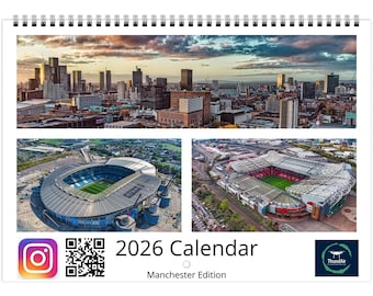 Manchester 2026 Aerial Photography Wall Calendar