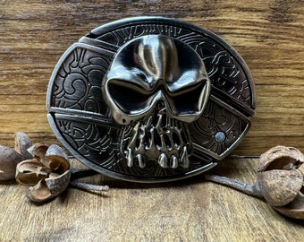 Skull Knife Belt Buckle,self defense belt,forged stainless steel, gift for him, belt buckle blade, metal belt buckle, jeans belt