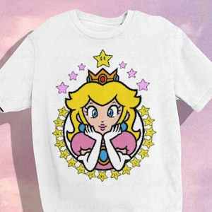 Prinzessin Peach SVG, Prinzessin Peach Png, Super Mario svg, Mario Charaktere svg, Super Mario Prinzessin svg, Prinzessin Peach Tshirt