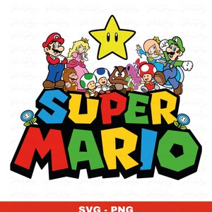 Super Mario Characters SVG , Super Mario Font , Super Mario Bros Svg , Super Mario Tshirt , Super Mario Svg Png , Super Mario Gift