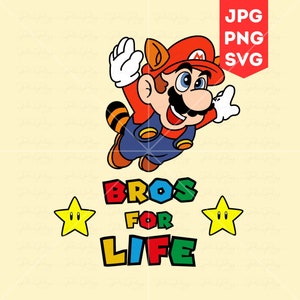 Bros For Life , Super Mario Font , Super Mario Bros Svg , Super Mario Christmas , Super Mario Svg Png Jpg Bundle