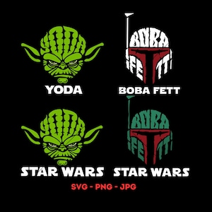 Space Wars svg, Yoda svg, typografische Space Wars, Boba Fett svg, Space Wars Heroes svg, Space Wars Bundle