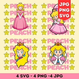 Prinzessin Peach svg, Prinzessin Peach Png, Super Mario svg, Super Mario Bros svg, Super Mario World svg