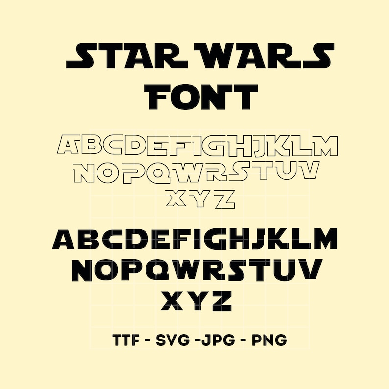 Star Wars Alphabet SVG, Star Wars Font SVG, Star Wars Letters SVG, Customize Gift Svg, Vinyl Cut ...