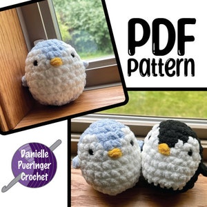 Pinguin Häkelanleitung - pdf Häkelanleitung - Spielzeug Häkelanleitung, Pinguin Plüschie, Plüschie Häkelanleitung, Baby Pinguin Anleitung - DIY