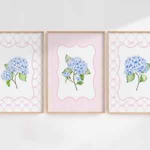 Love Shack Fancy Inspired Prints, Hydrangea Print, Preppy Stuff, Coastal Cowgirl Wall Art, Hydrangea Wall Art, Dorm Decor for College Girls