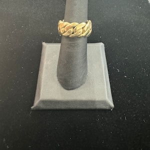 SOLID 10KY Cuban Link Ring