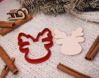 Reindeer Rudolph Christmas Cookie Cutter Pastry Fondant Dough Biscuit - Winter Christmas Collection baking mould