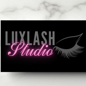 Stylist Business Card Canva Template Download Beauty Professional Custom Printable Lash Tech Calling Card for DIY Beauty Service Marketing