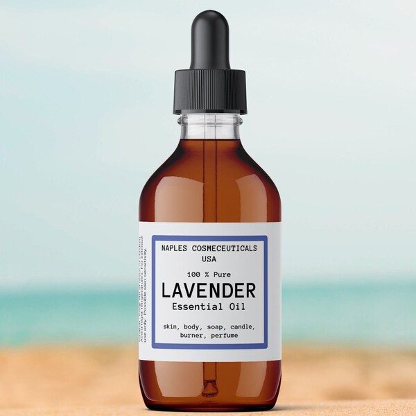 Lavender Essential Oil Pure, Undiluted, 4/16 oz, Premium Grade, Bulk For Cosmetics, Skin, Soap, Candle and Diffuser