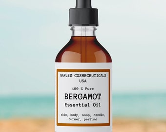 Bergamot Essential Oil Pure, 4/16 oz Undiluted, Premium Grade, Bulk For Cosmetics, Skin, Soap, Candle and Diffuser