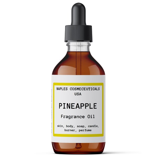 Pineapple Fragrance Oil, Pure, Undiluted, Premium Grade, Bulk For Cosmetics, Skin, Soap, Candle and Diffuser