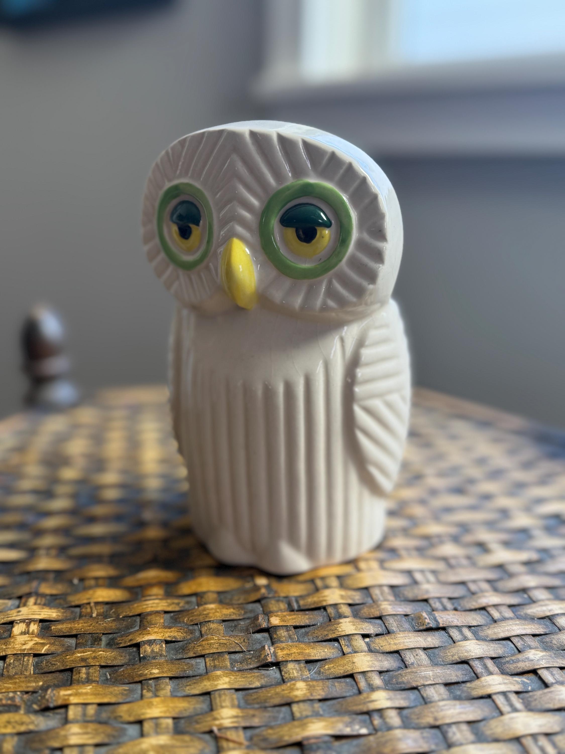 Vintage Ceramic Owl Bank, by Toscany Japan